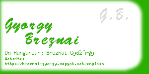 gyorgy breznai business card